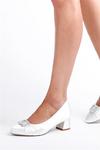Paradox London Satin 'Brittney' Wide Fit Block Heel Shoes thumbnail 4