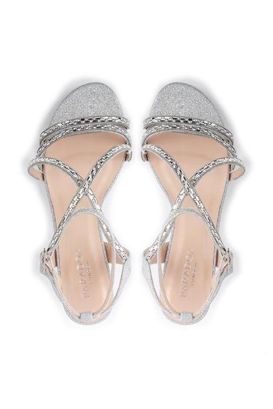 Paradox London Glitter 'Hermina' Wide Fit Mid Heel Sandals 3