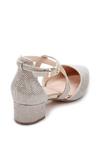 Paradox London Glitter 'Francis' Mid Block Heel Wide Fit Court Shoes thumbnail 5