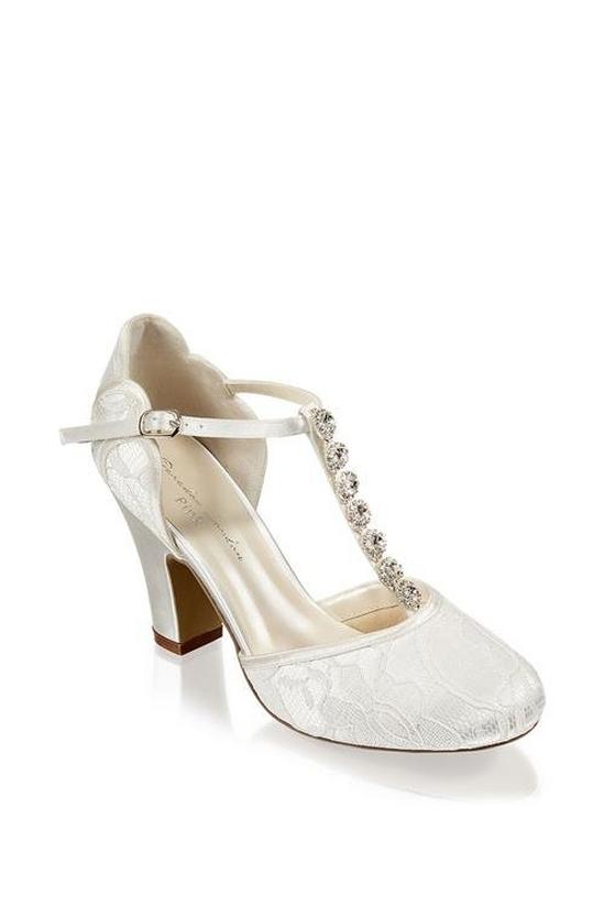 Paradox London Lace 'Adelia' Trim Detail High Heel T-bar Shoes 2