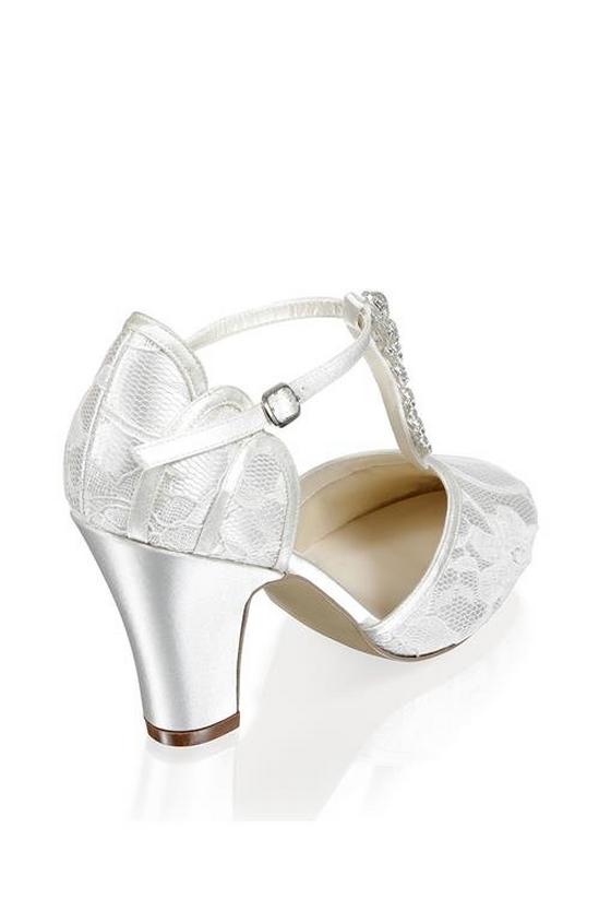 Paradox London Lace 'Adelia' Trim Detail High Heel T-bar Shoes 5