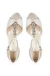 Paradox London Satin and Lace 'Beth' High Heel Crystal T-bar Shoes thumbnail 3