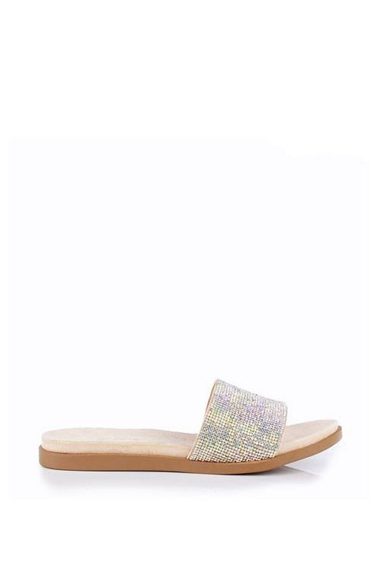 Paradox London Glitter 'Willow' Comfort Fit Single Strap Flat Sandal 1