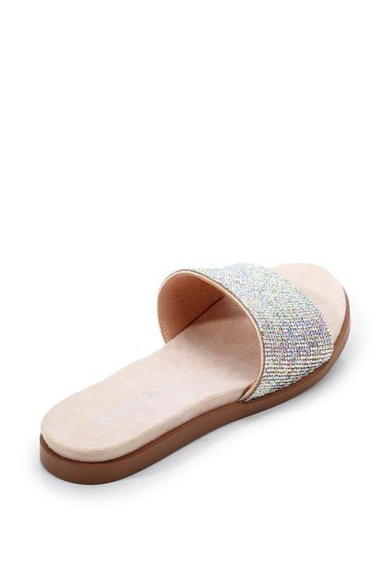 Paradox London Glitter 'Willow' Comfort Fit Single Strap Flat Sandal 5