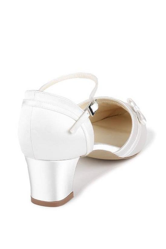 Paradox London Satin 'Annalina' Wide Fit Block Heel Court Shoes 5
