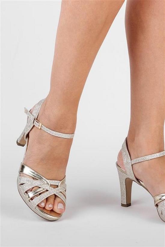 Paradox London Glitter 'Lori' High Heel Ankle Strap Platform Sandal 4