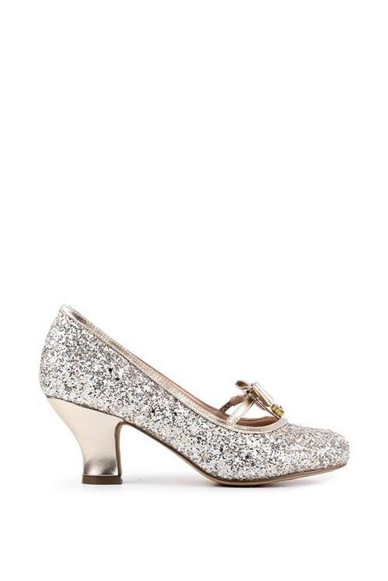 Paradox London Glitter 'Dottie' Low Heel Court Shoes 1