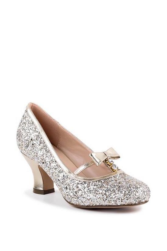 Paradox London Glitter 'Dottie' Low Heel Court Shoes 2