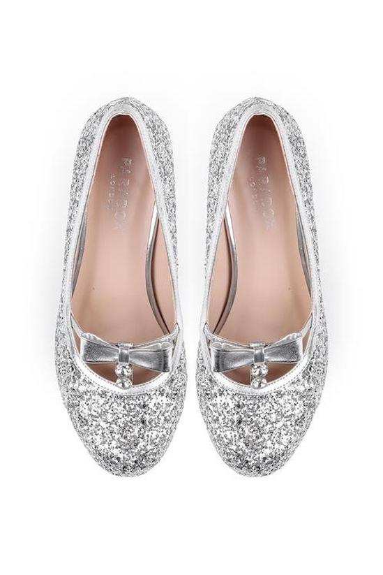 Paradox London Glitter 'Dottie' Low Heel Court Shoes 3