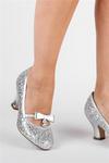 Paradox London Glitter 'Dottie' Low Heel Court Shoes thumbnail 4