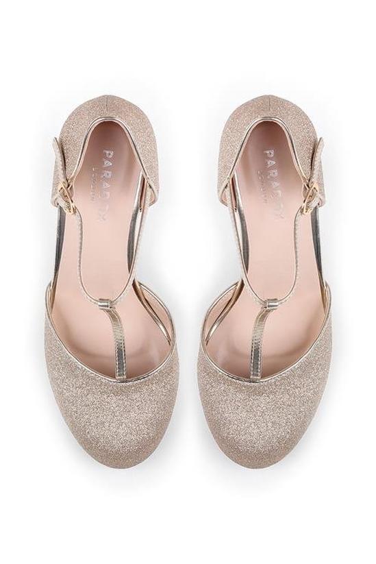 Paradox London Glitter 'Flamenco' High Heel T-bar Shoes 3