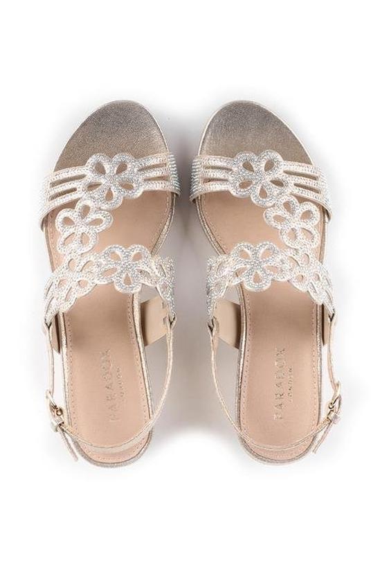Paradox London Glitter 'Yvette' Low Heel Wedge Sandals 3