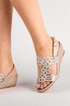 Paradox London Glitter 'Yvette' Low Heel Wedge Sandals thumbnail 4