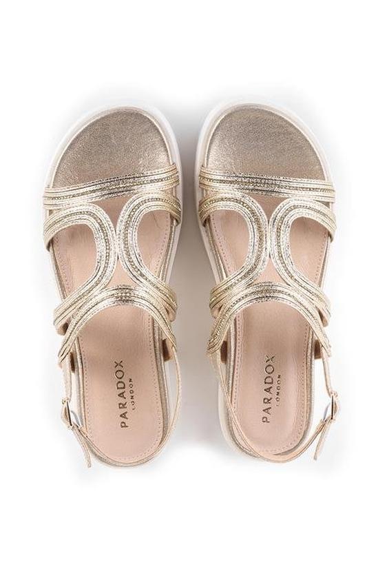 Paradox London Glitter 'Ulrika' Flatform Sandals 3