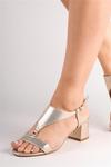Paradox London Glitter 'Yara' Low Heel T-Bar Sandals thumbnail 4
