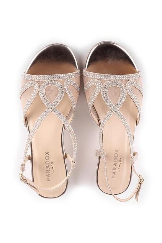 Paradox London Glitter 'Justine' Low Heel Wedge Sandals 3