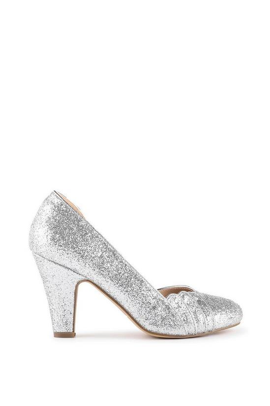 Paradox London Glitter 'Joleen' High Heel Round Toe Court Shoes 1