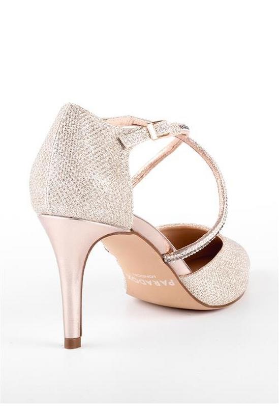 Paradox London Glitter 'Kennedy' High Heel Ankle Strap Court Shoes 5
