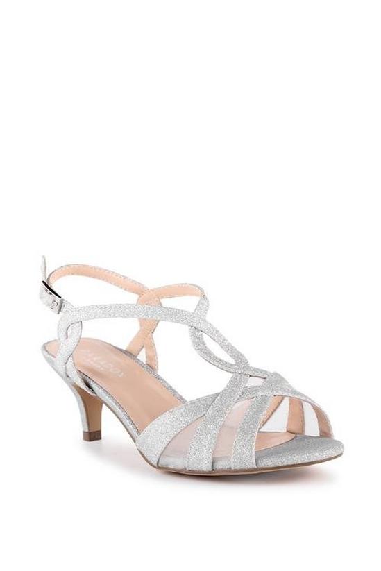Paradox London Glitter 'Nelly' Wide Fit Low Heel T-bar Sandals 2