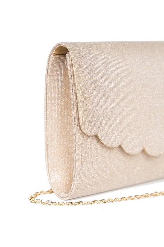 Paradox London Glitter 'Dawson' Scallop Clutch Handbag 2