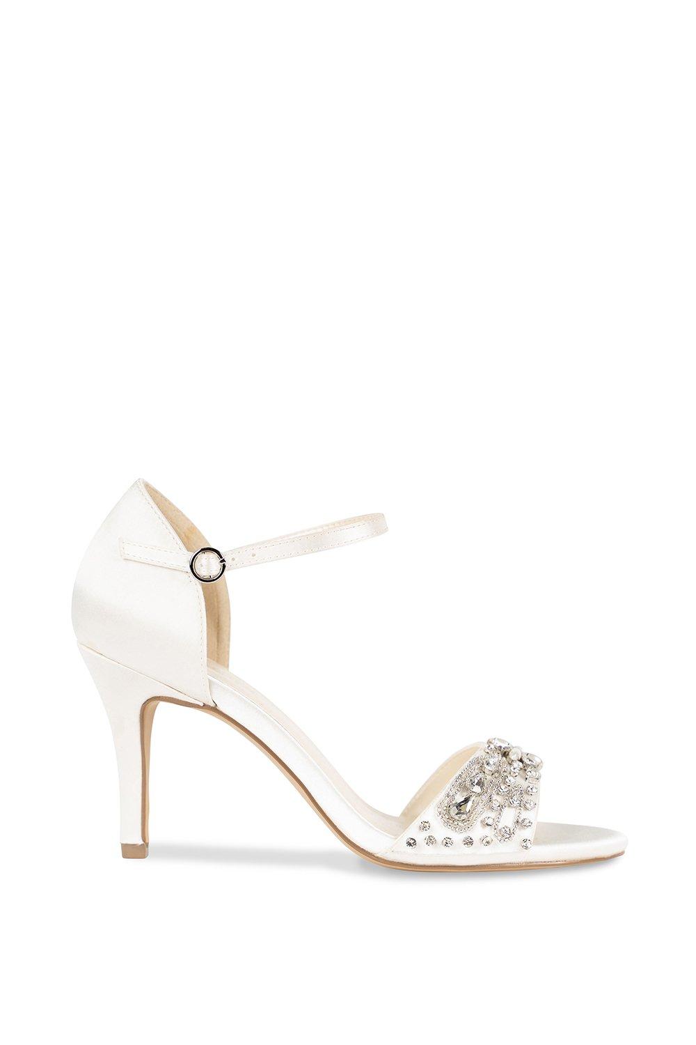 Sandals | Satin 'Eliana' High Heel Ankle Strap Sandals | Paradox London