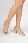 Paradox London Glitter 'Ines' Mid Block Heel Ankle Strap Sandals thumbnail 4