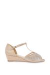 Paradox London Glitter 'Janelle' Wide Fit Wedge Sandals thumbnail 1