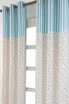 Homescapes Cotton Multi Stars Ready Made Eyelet Curtain Pair thumbnail 2