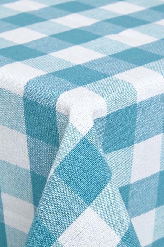 Homescapes Block Check Cotton Gingham Tablecloth, 137cm x 228cm 2