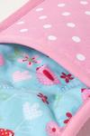 Homescapes Birds and Flowers Pink Cotton Double Oven Glove thumbnail 4