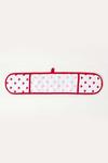Homescapes Red Hearts Cotton Double Oven Glove thumbnail 2