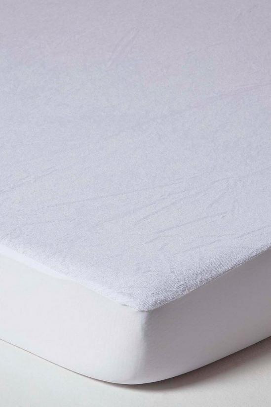 Homescapes Waterproof Terry Towelling Mattress Protector 1