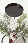 Homescapes Frosted Artificial Pine Branch Christmas Candle Holder thumbnail 2