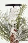Homescapes Frosted Artificial Pine Branch Christmas Candle Holder thumbnail 3