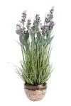 Homescapes Artificial Lavender Plant in Decorative Metallic Ceramic Pot, 66 cm thumbnail 1
