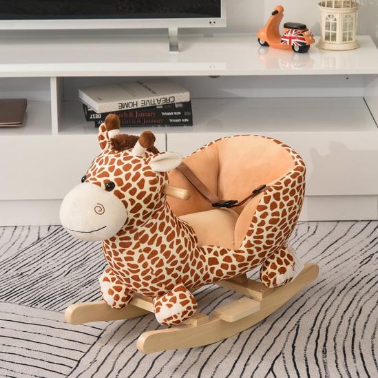 HOMCOM Animal Baby Rocking Horse Children Toy Seat Rocker Giraffe 32 Songs 2