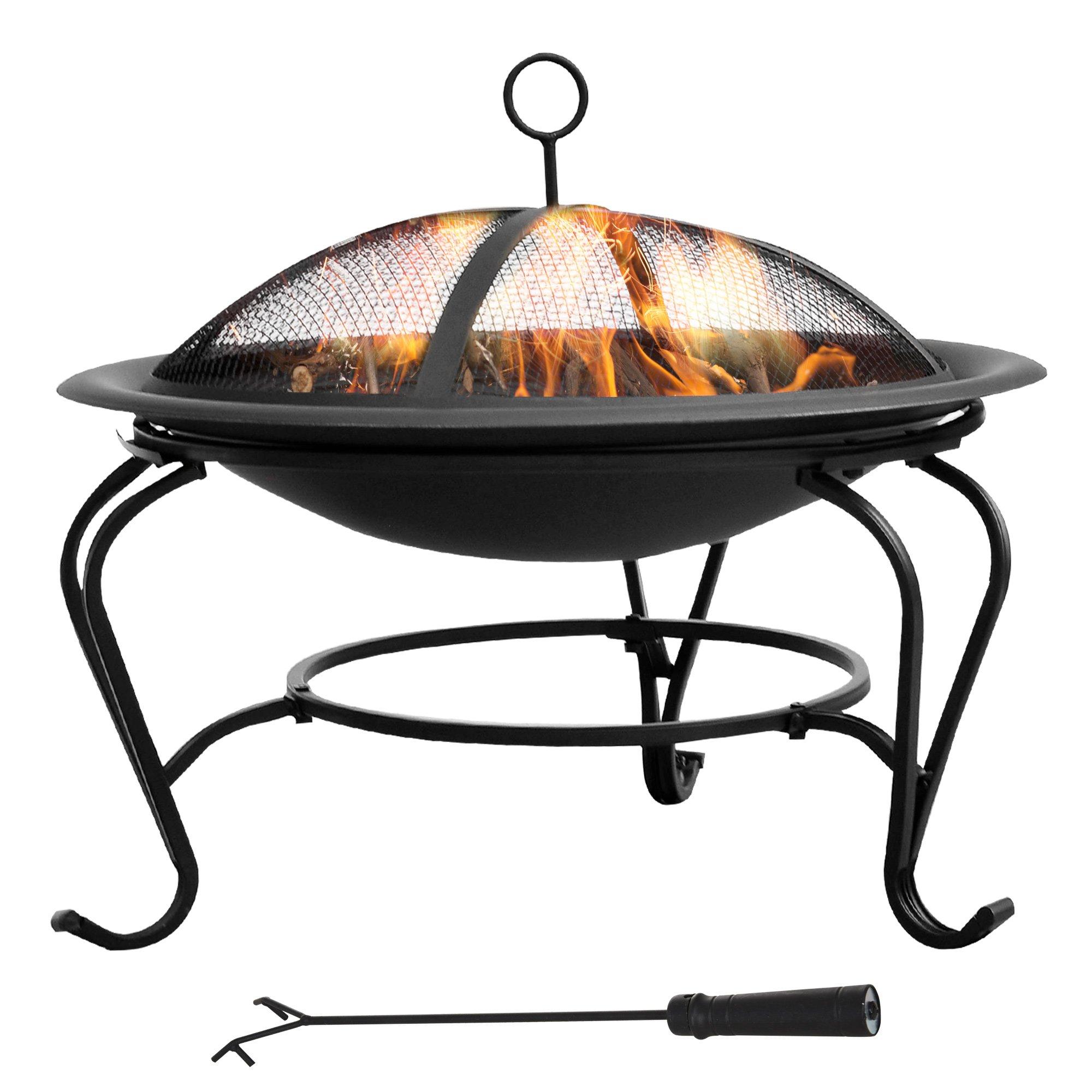 Outdoor Fire Pit Wood Log Burning Heater Garden Stove Patio Brazier
