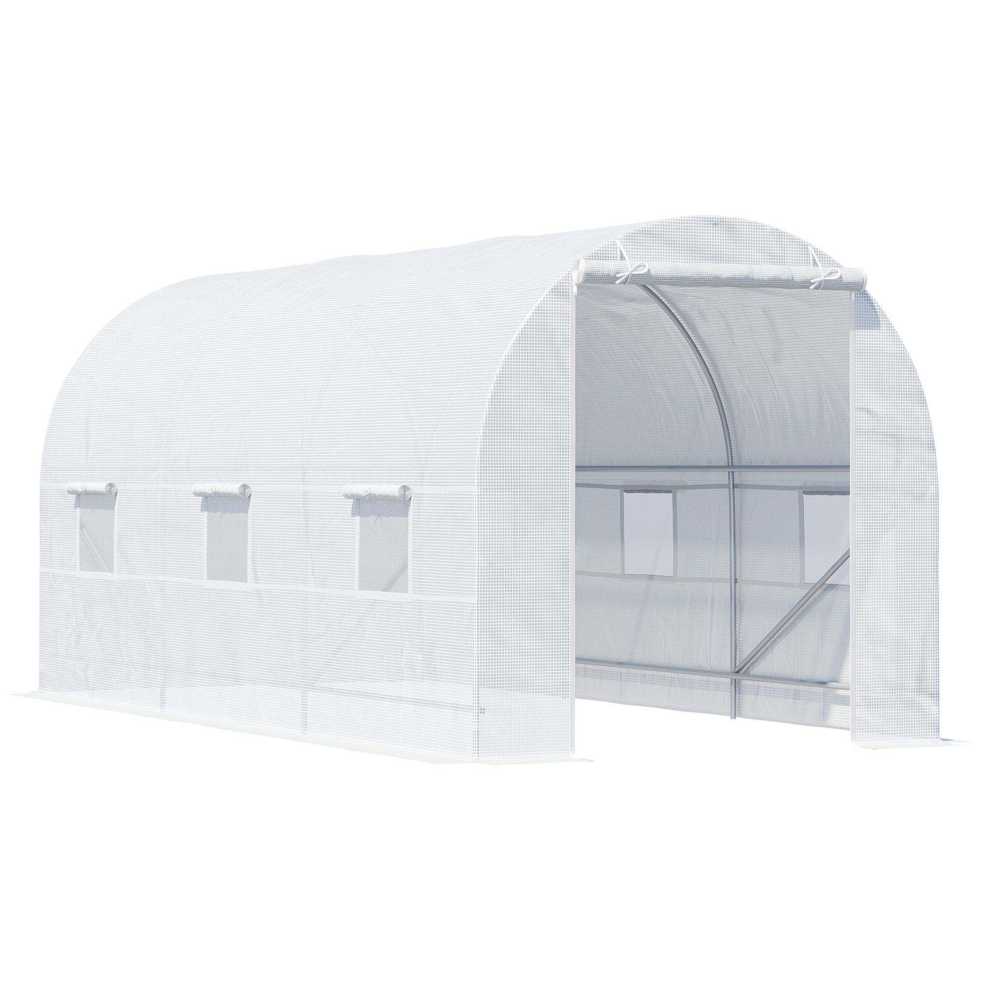 Greenhouse Solid Frame Walk-in Garden Grow Large Insect Poly Tunnel