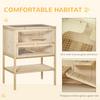 PAWHUT Wooden Hamster Cage with Shelf, Openable Top for Gerbils Mice thumbnail 6