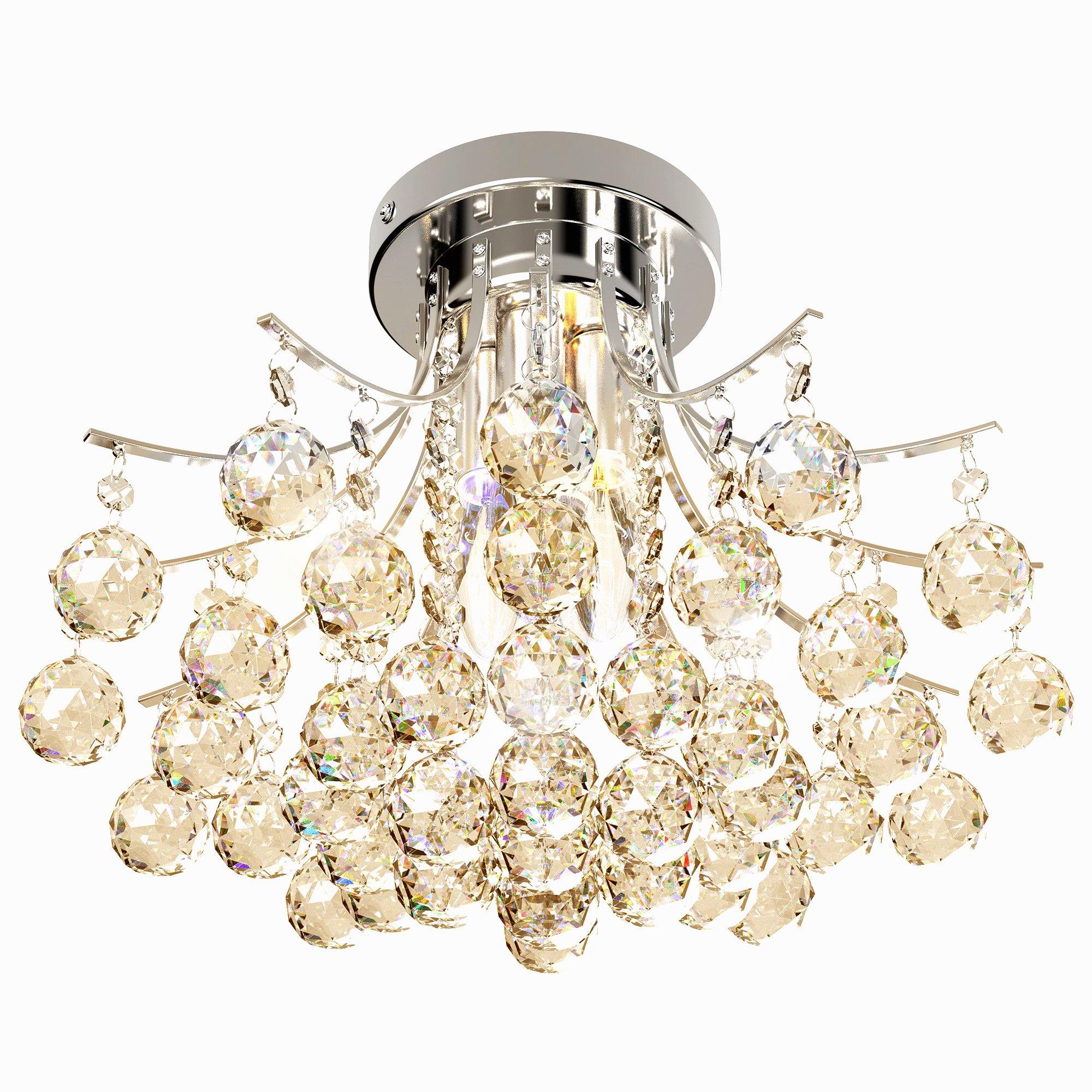 Elgant Crystal Chandelier Ceiling Light Flush Mount Pendant Lamp