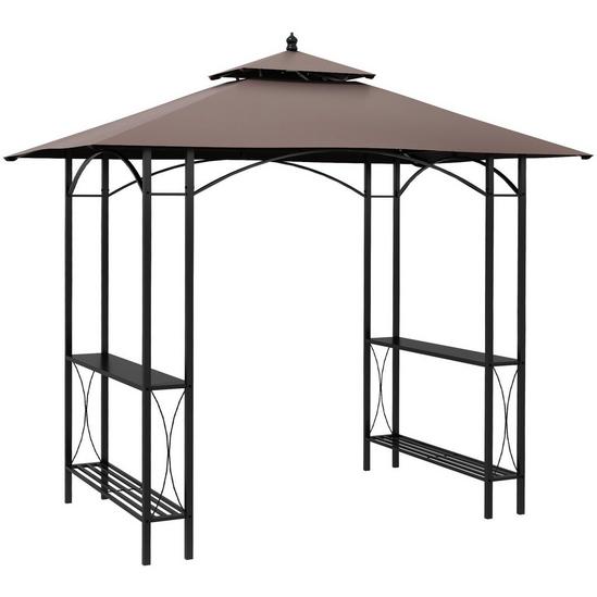OUTSUNNY 2.5x1.5m BBQ Tent Canopy Patio Outdoor Awning Gazebo Sun Shelter 1
