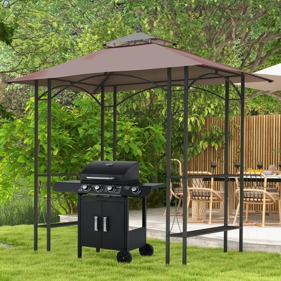 OUTSUNNY 2.5x1.5m BBQ Tent Canopy Patio Outdoor Awning Gazebo Sun Shelter 2