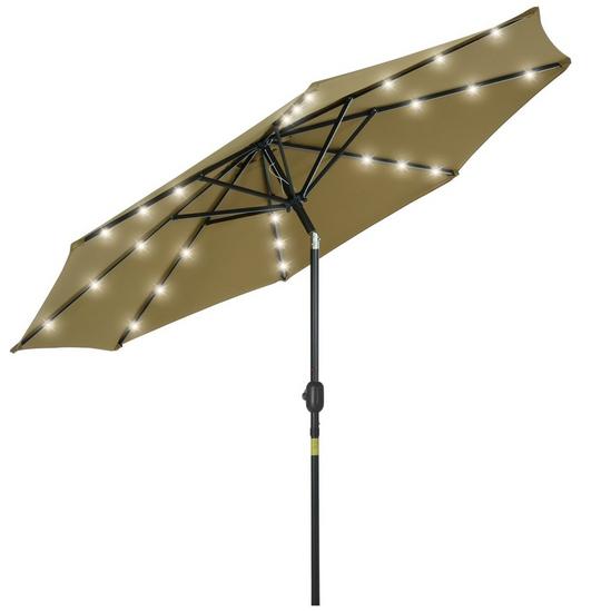 OUTSUNNY 24 LED Solar PoweParasol Umbrella Garden Tilt Outdoor String Light 1