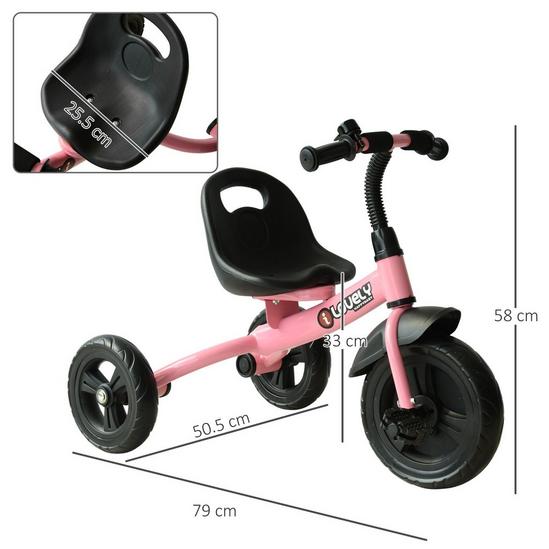 HOMCOM Kids Children Tricycle Baby Pedal Ride on Trike 3 Wheels Toddler Safety Toy 3