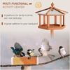 PAWHUT Wooden Bird Table Free Standing Bird Feeder Parrot Stand for Garden thumbnail 6