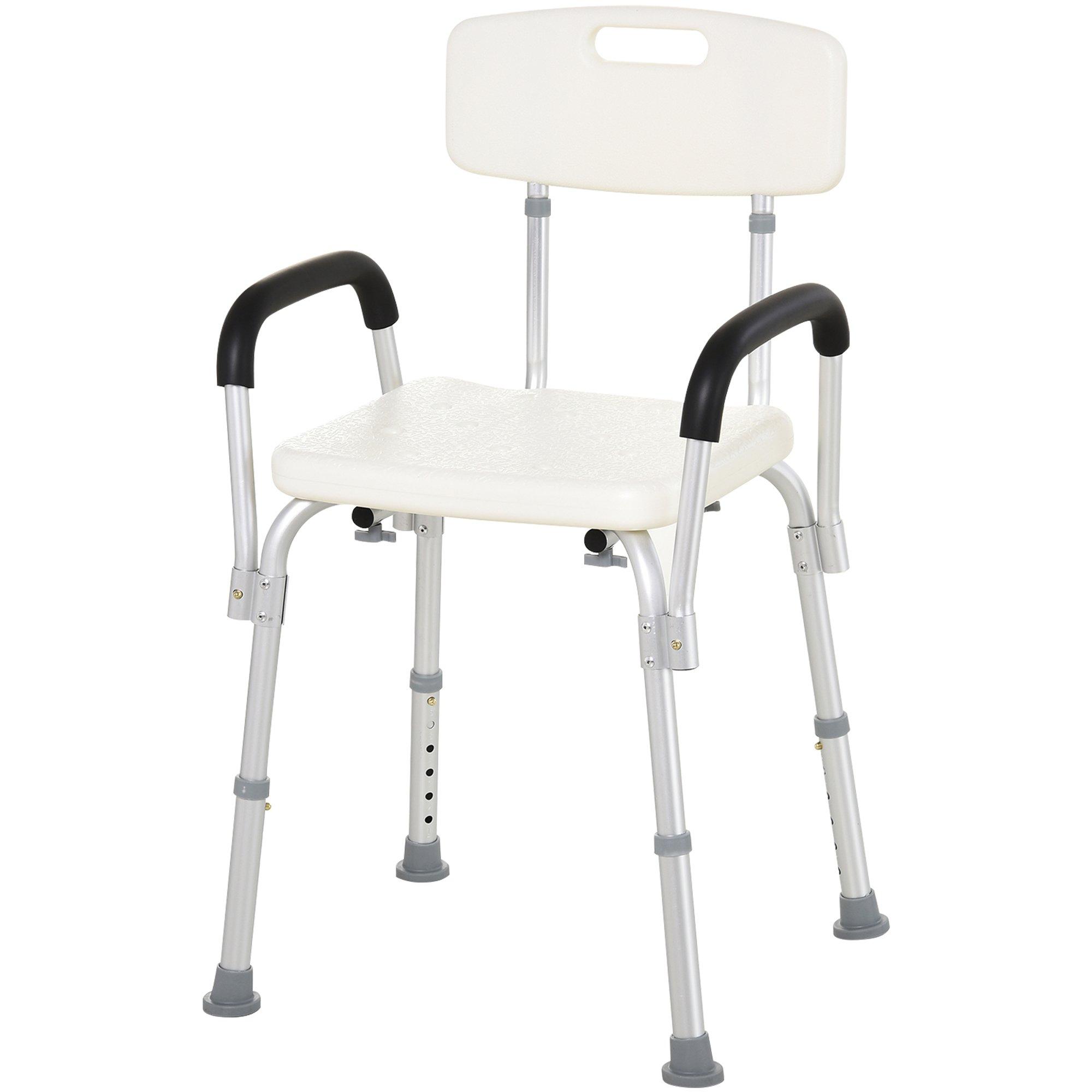Bath Shower Chair Bench Portable Medical Stool Adjustable Back