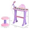 HOMCOM Mini Battery Organ Piano Microphone Stool 32 Key Keyboard Kids Toy thumbnail 3