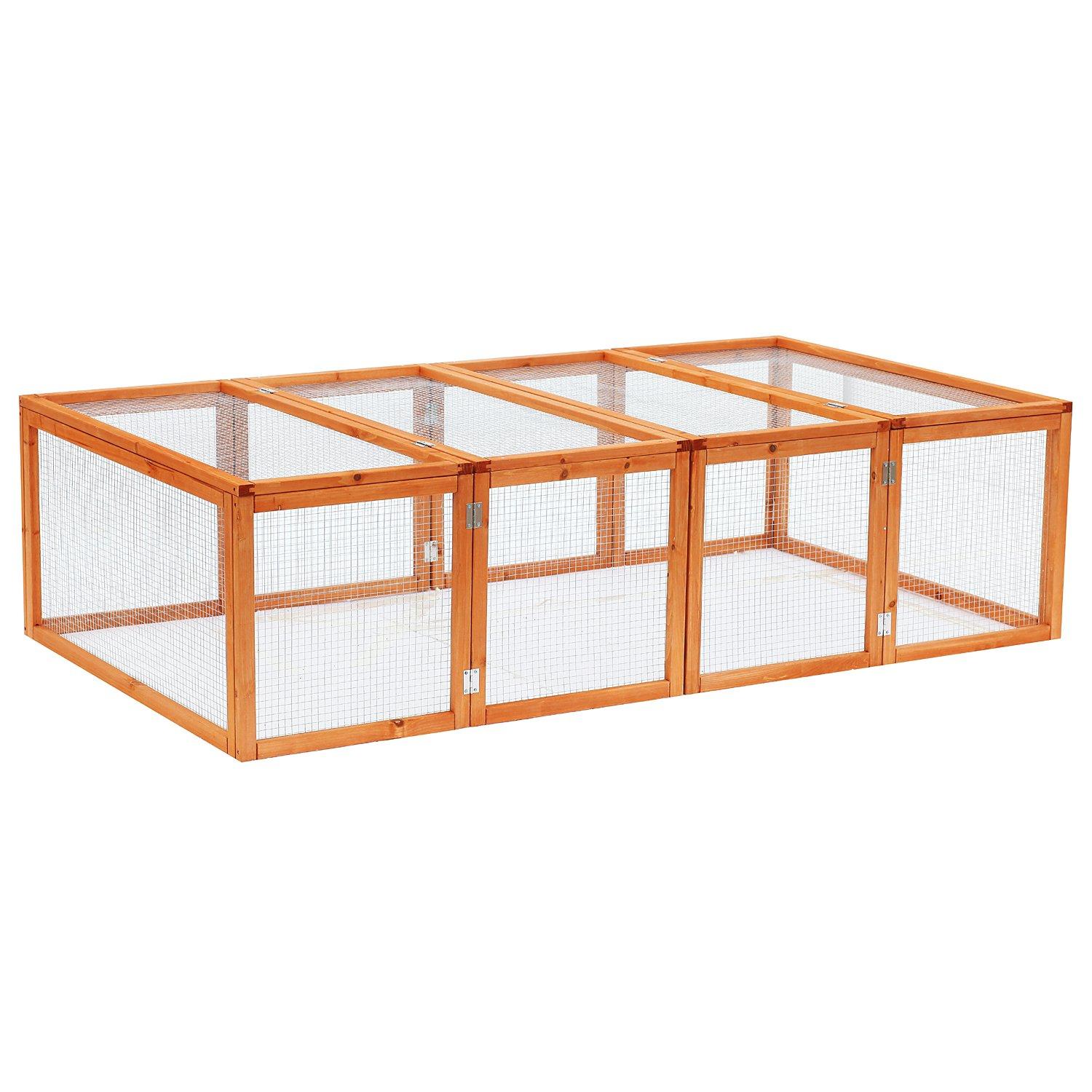 New Rabbit Hutch Cage with Run and Play Space Mesh Wire Safety