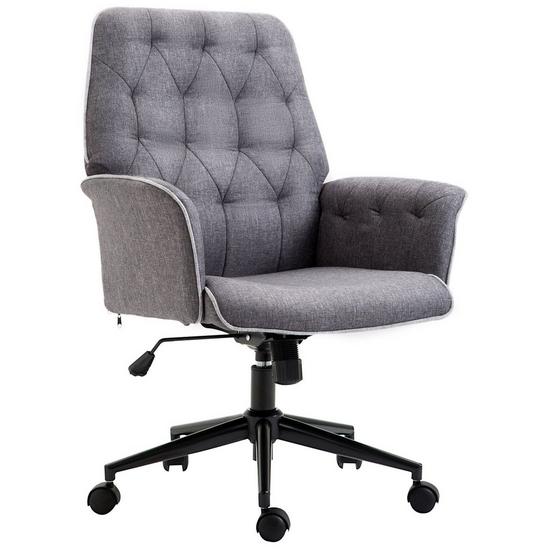 VINSETTO Computer Chair withArmrest Modern Style Tufted Home Office Dining Room 1