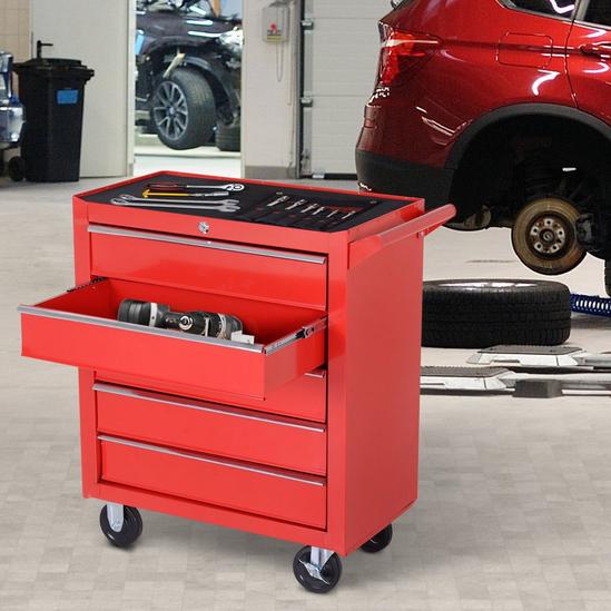 DURHAND Roller Tool Cabinet Stoarge Box 5 Drawers Wheels Garage Workshop 2